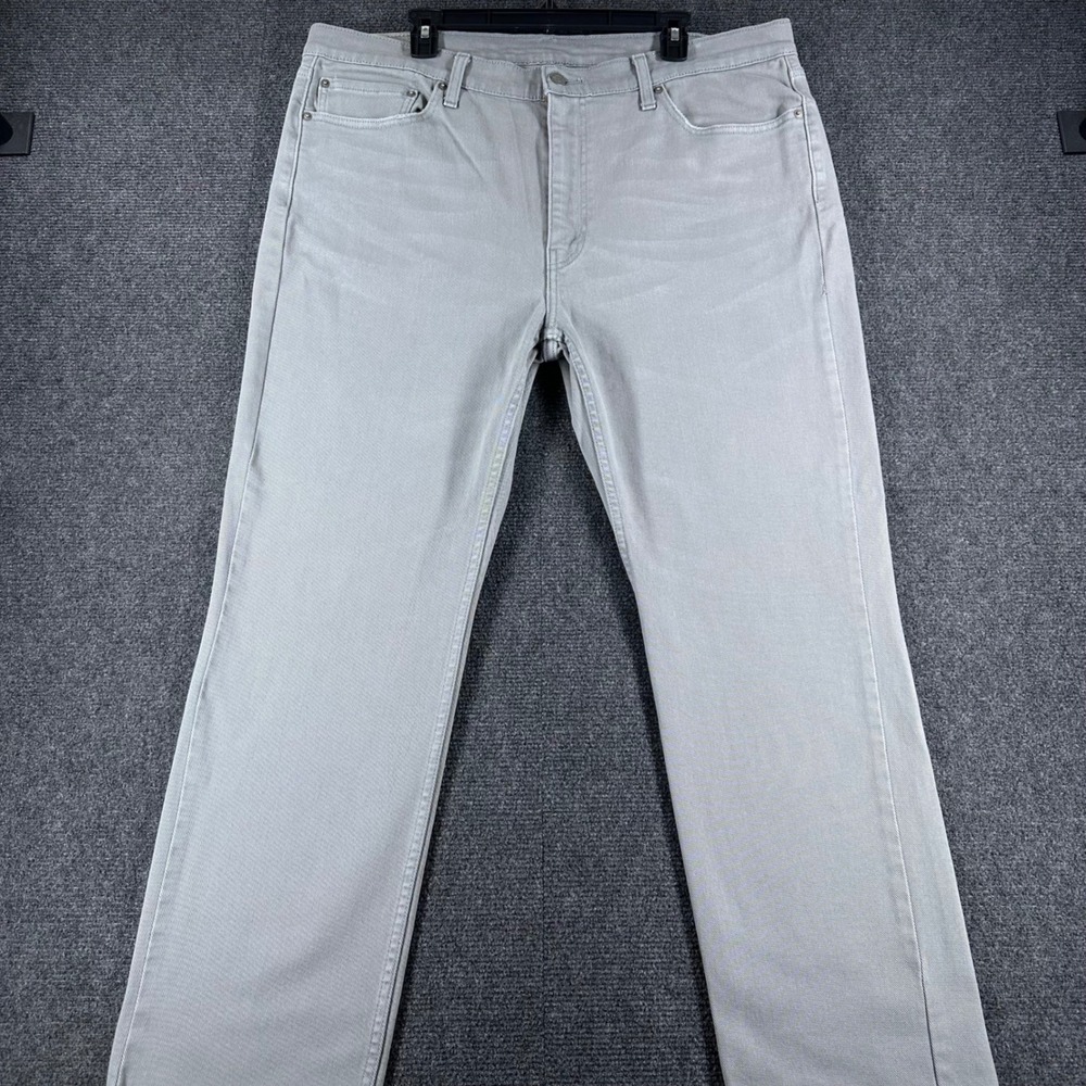 Levis 514 Straight Pants Mens 40x30 W40 L30 Gray Denim Jeans Casual Classic